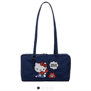 NWOT BAGGU Nylon Bowler Bag Embroidered Hello Kitty Phone